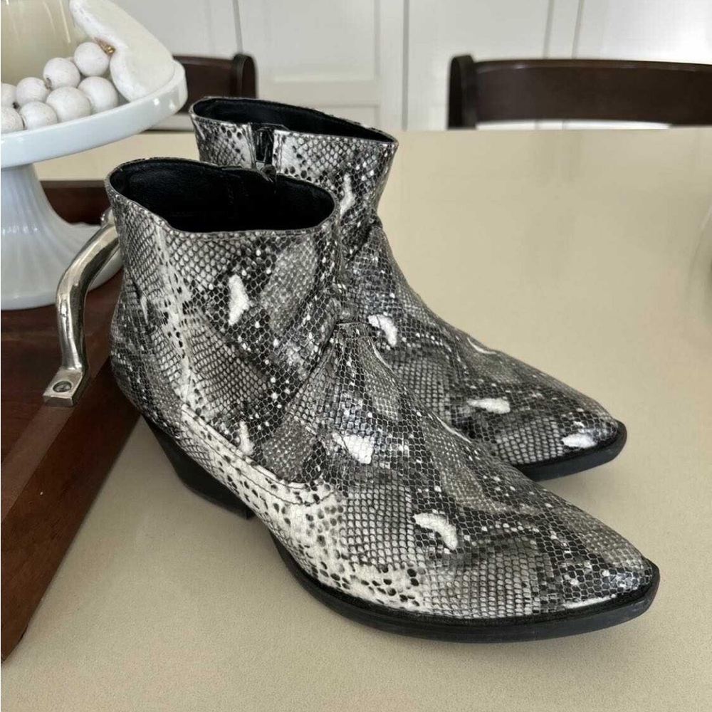Snakeskin Ankle Boots